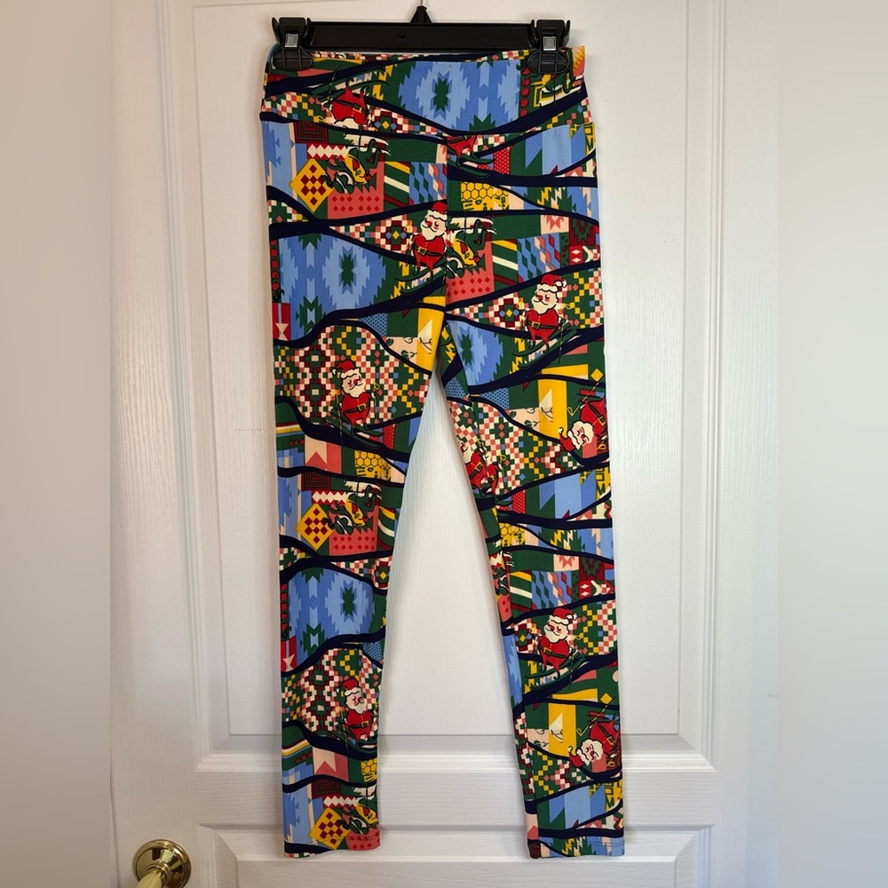 Colorful Skiing print Leggings OS NWT
